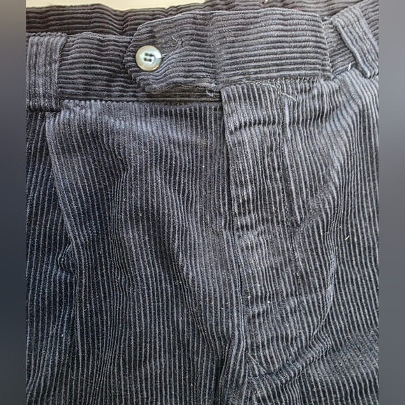 Pierre Cardin Pleated Dark Blue Corduroy Pants. 32/36 100% Cotton - Picture 12 of 13